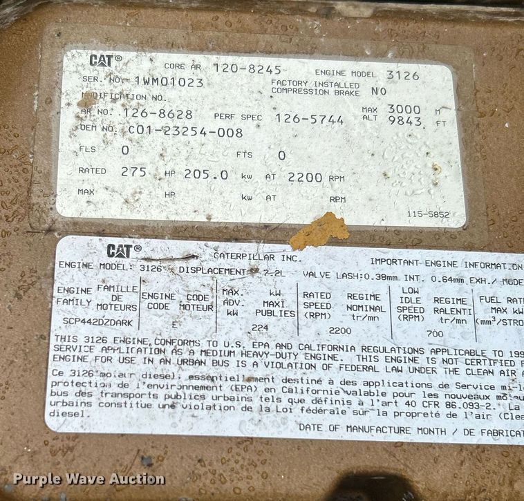 image for item KW9148 1996 Freightliner FL80  semi truck