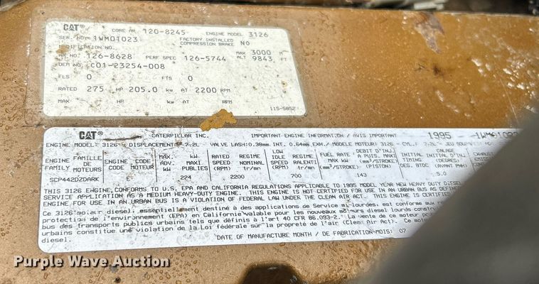 image for item KW9148 1996 Freightliner FL80  semi truck