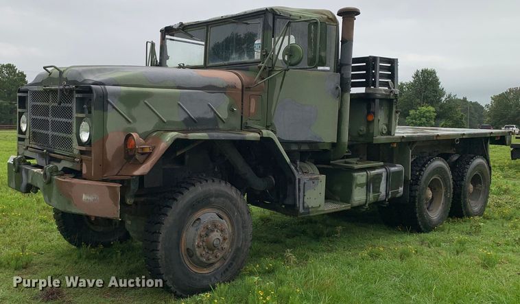 image for item LH9757 1983 Am General M923  flatbed truck