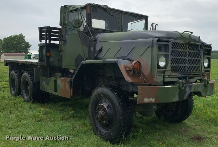 image for item LH9757 1983 Am General M923  flatbed truck