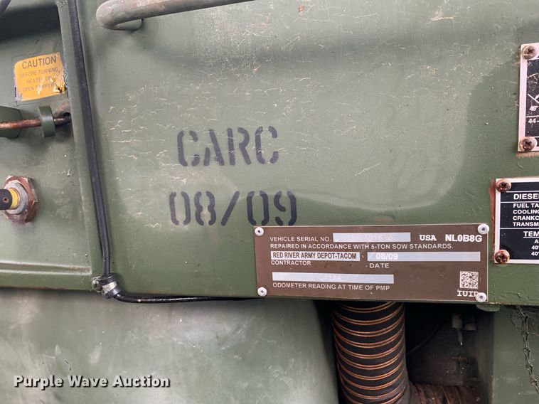 image for item LH9757 1983 Am General M923  flatbed truck