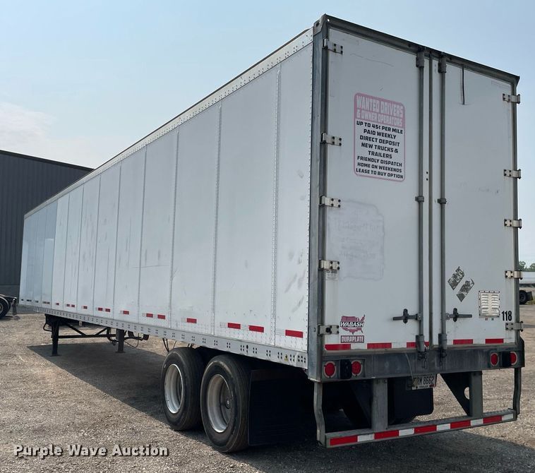 image for item LJ9704 2013 Wabash  dry van trailer