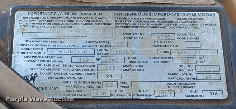 image for item LM9852 1996 Mack CH613  semi truck