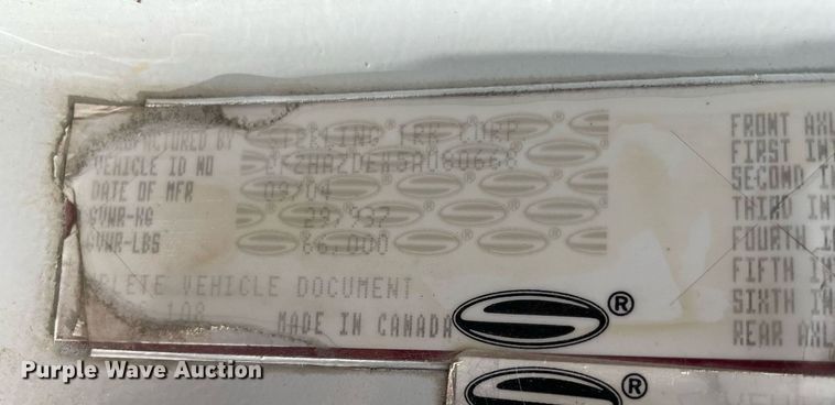 image for item LS9361 2005 Sterling L9500  truck cab and chassis