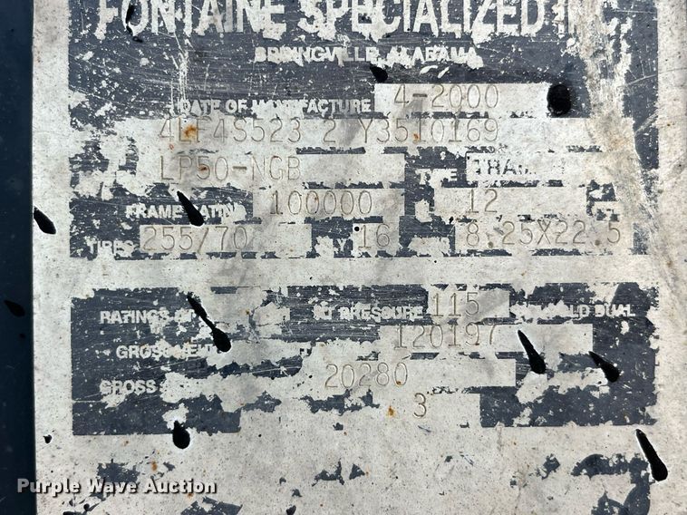 image for item MG9405 2000 Fontaine LP50-NGB  lowboy equipment trailer