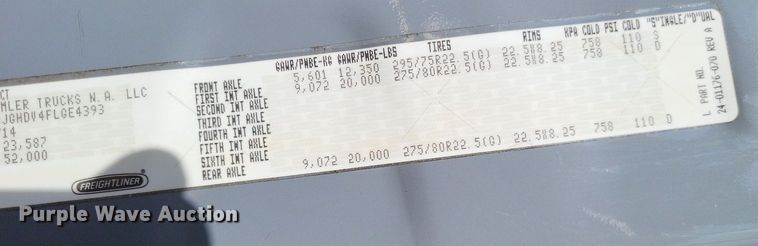 image for item MO9678 2015 Freightliner Cascadia 113  semi truck