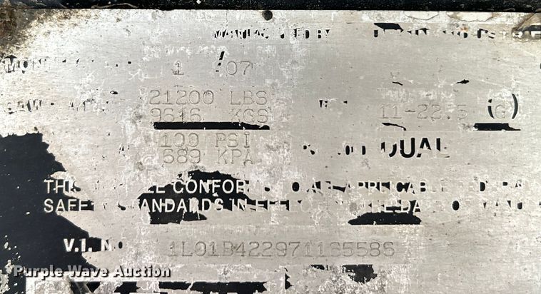 image for item OK9723 2007 Lufkin FL-II  flatbed trailer