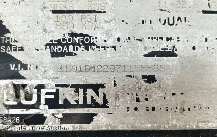 image for item OK9723 2007 Lufkin FL-II  flatbed trailer