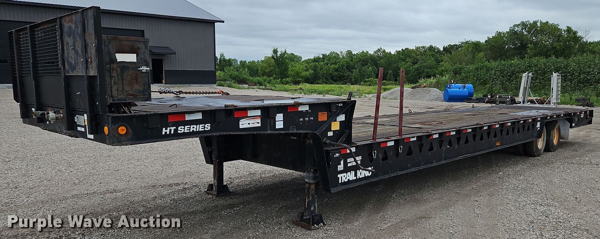 2007 Trail King TK70HT-482 drop deck equipment trailer in