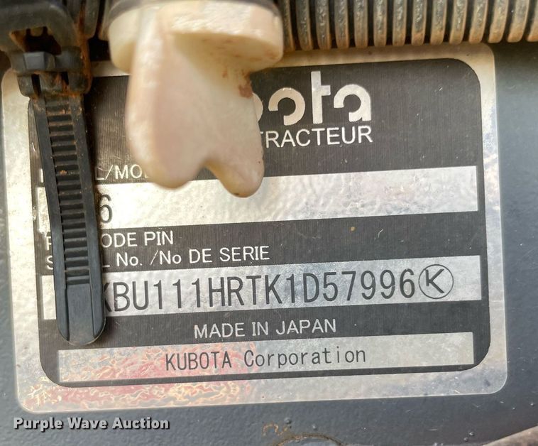 image for item DM0328 2019 Kubota  B26 backhoe