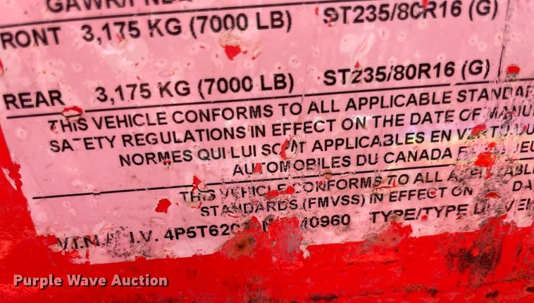 image for item DM0334 2020 PJ T6202 tilt deck utility trailer