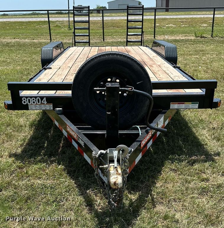 image for item DM0335 2021 Orange Line EQ14-17+3 utility trailer