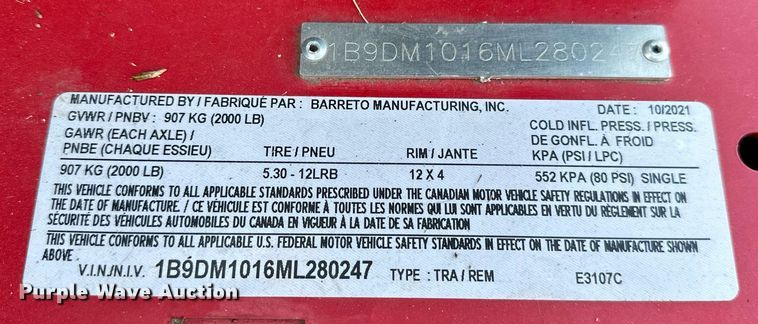 image for item DM0338 2021 Barreto 3107C wood chipper