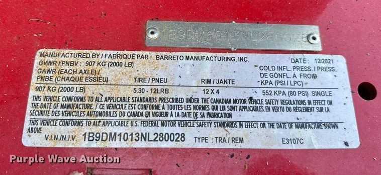 image for item DM0340 2022 Barreto  3107C wood chipper