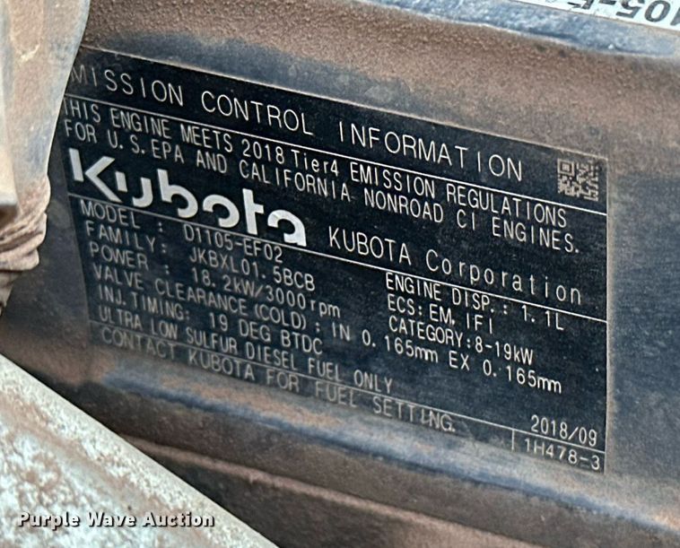 image for item DM0346 2018 Kubota  RTV X1140 utility vehicle