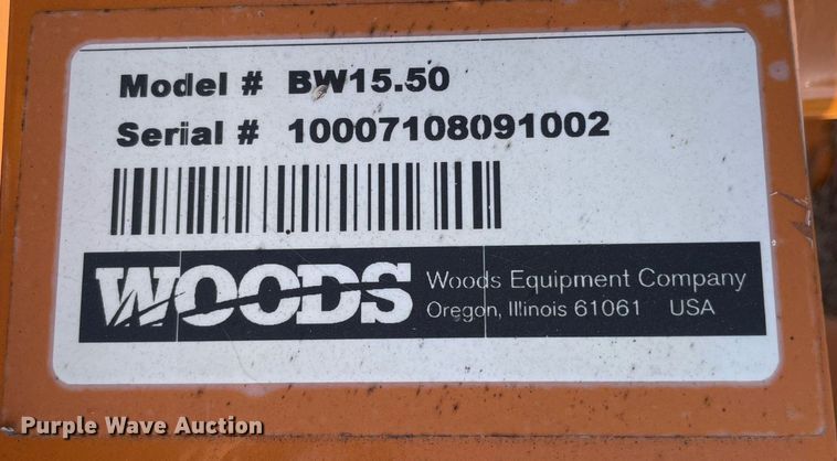 image for item DM0352 2021 Woods BW15.50 batwing rotary mower