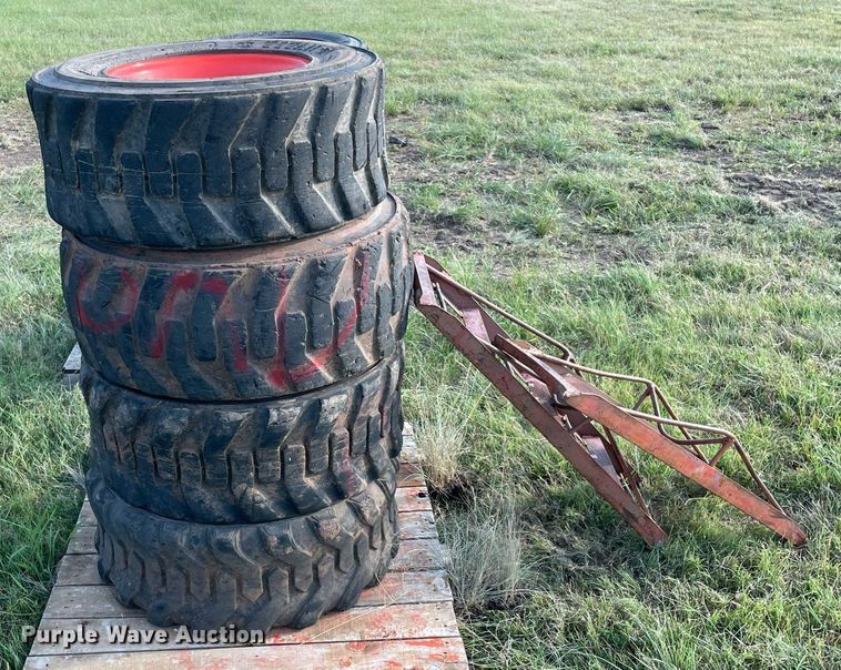 image for item DM0359 (8) skid steer tires and wheels 