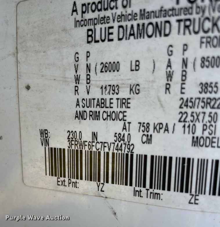 image for item DM0362 2015 Ford F650 Super Duty rollback truck