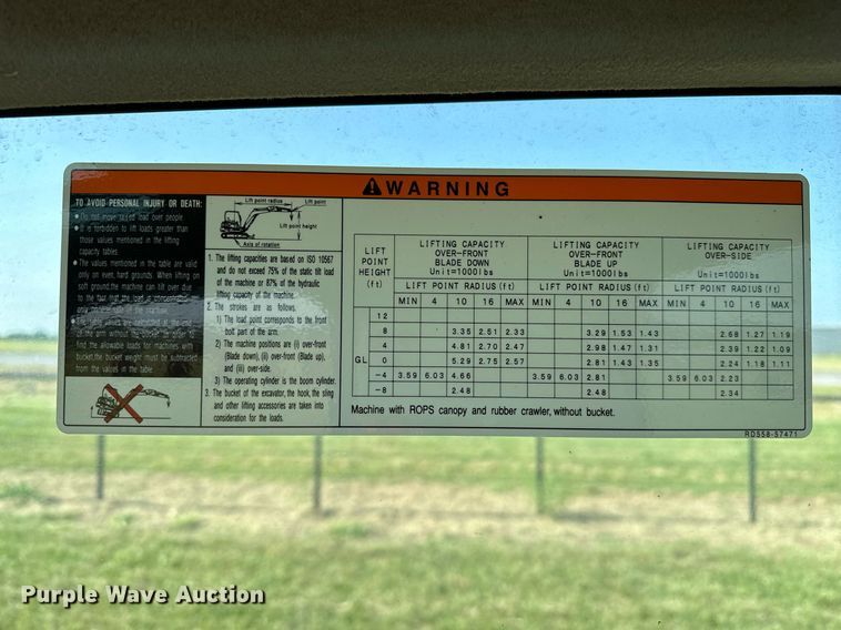 image for item DM0365 2020 Kubota U55-4 mini excavator