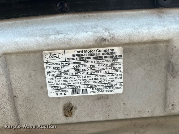 image for item DH7337 2012 Ford E450 Super Duty  box truck