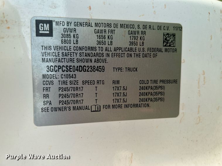 image for item DI7938 2013 Chevrolet Silverado 1500  Crew Cab pickup truck