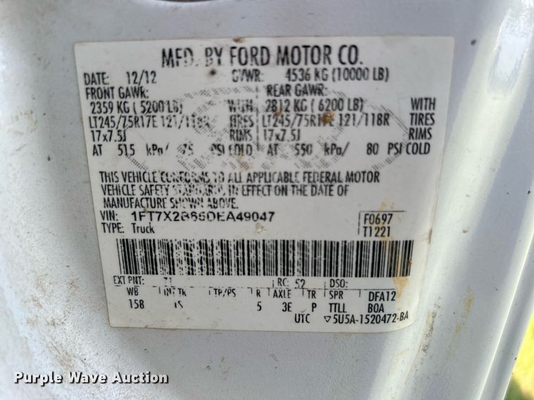 image for item DI7939 2013 Ford F250 Super Duty  SuperCab pickup truck