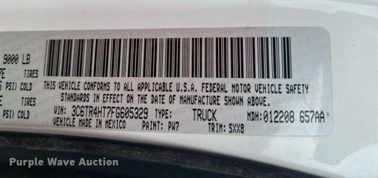 image for item DI7947 2015 Dodge Ram 2500  Crew Cab pickup truck