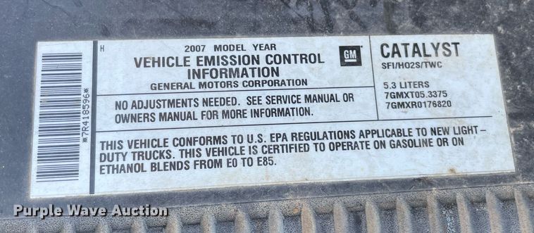 image for item DM0296 2007 Chevrolet Tahoe  SUV