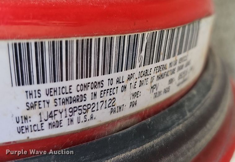 image for item DN8624 1995 Jeep Wrangler  SUV