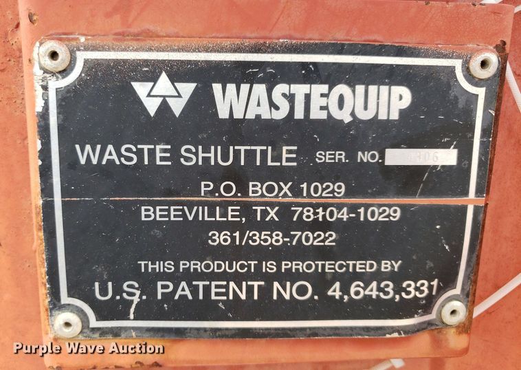 image for item DO2944 Wastequip Waste Shuttle  liquid roll-off container