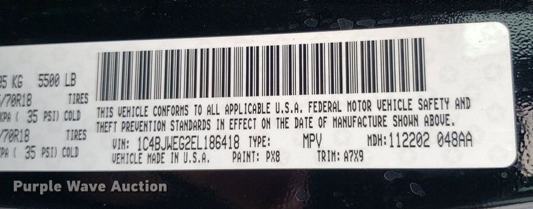 image for item DO2948 2014 Jeep Wrangler  SUV