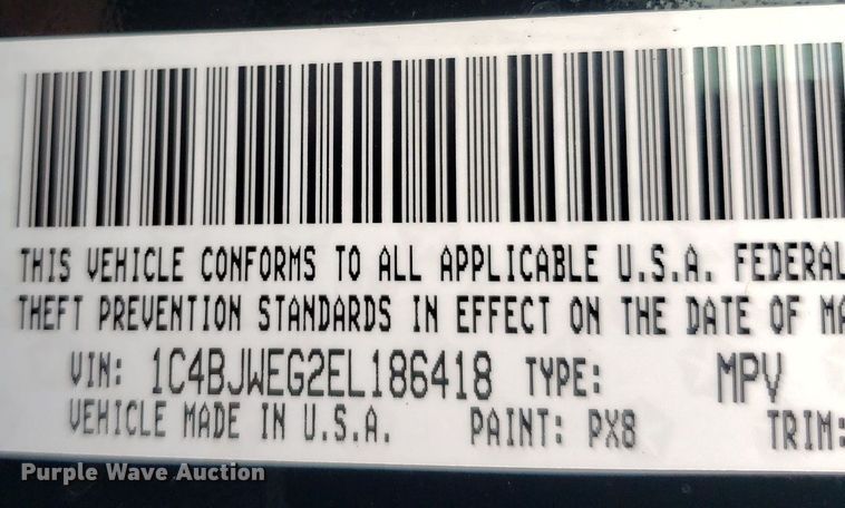 image for item DO2948 2014 Jeep Wrangler  SUV