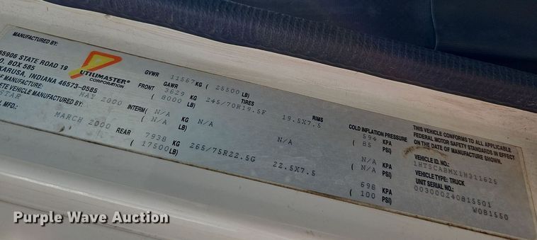 image for item DQ0093 2001 International 4700  septic truck