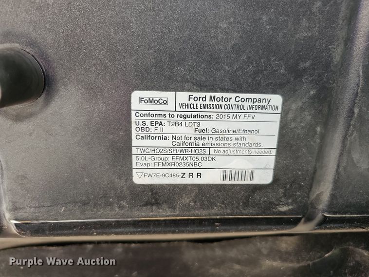 image for item DQ0120 2015 Ford F150 XLT  SuperCrew pickup truck