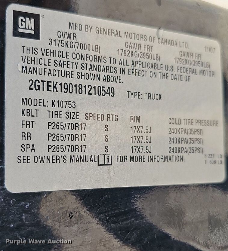 image for item DQ0149 2008 GMC Sierra 1500  Ext. Cab pickup truck