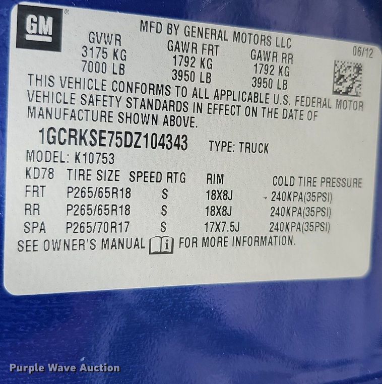 image for item DQ0150 2013 Chevrolet Silverado 1500  Ext. Cab pickup truck