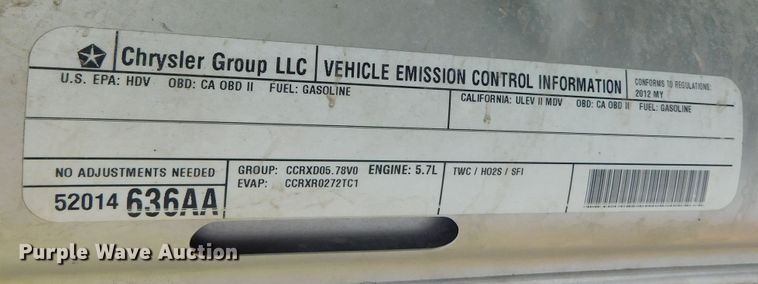 image for item GP9632 2012 Dodge Ram 2500  Crew Cab pickup truck