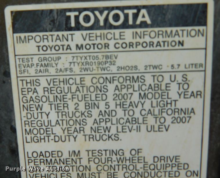 image for item GP9634 2007 Toyota Tundra SR5  Double Cab pickup truck