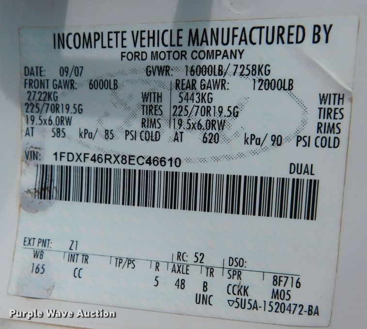 image for item GP9636 2008 Ford F450 Super Duty  flatbed truck