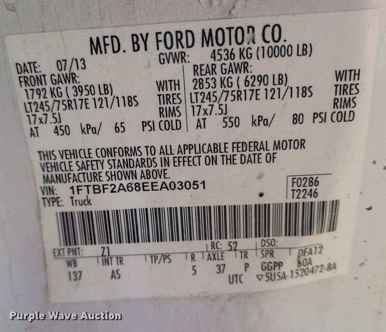 image for item KD9266 2014 Ford F250  Super Duty  pickup truck