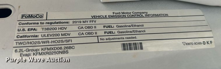 image for item KM9832 2019 Ford F250 Super Duty  SuperCab pickup truck