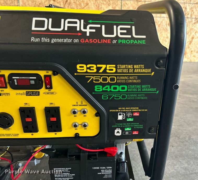 image for item KW9150 Champion Dual Fuel  generator