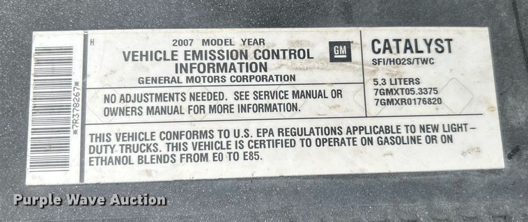 image for item KW9179 2007 Chevrolet Tahoe Police  SUV