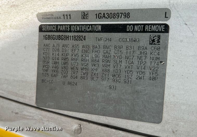 image for item LF9342 2017 Chevrolet Express G4500  shuttle bus