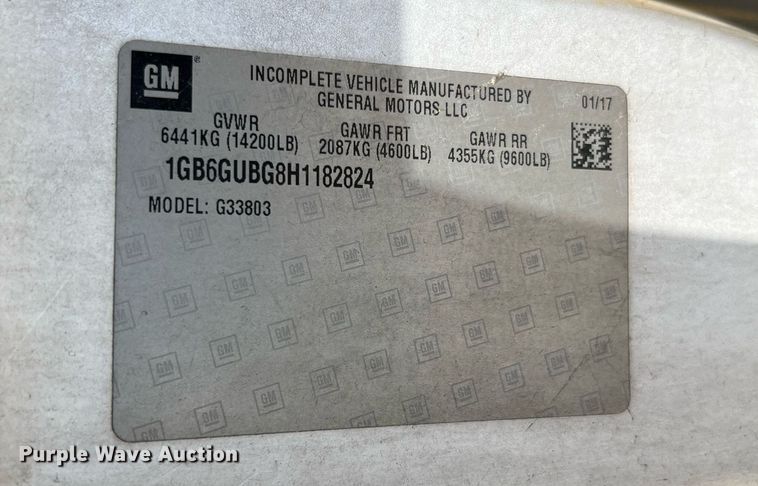 image for item LF9342 2017 Chevrolet Express G4500  shuttle bus