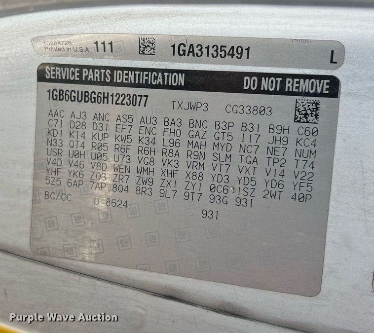 image for item LF9344 2017 Chevrolet Express G4500  shuttle bus