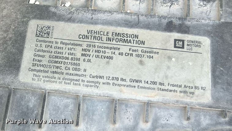 image for item LF9347 2016 Chevrolet Express G4500  shuttle bus