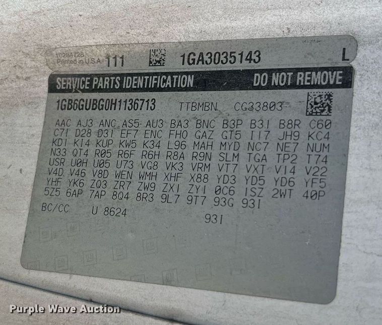 image for item LF9356 2017 Chevrolet Express G4500  shuttle bus