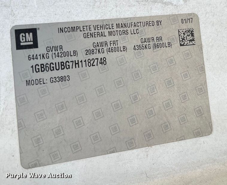 image for item LF9361 2017 Chevrolet Express G4500  shuttle bus