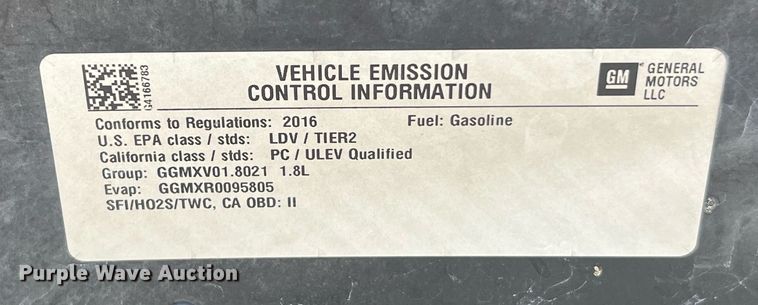 image for item LF9420 2016 Chevrolet Sonic LT